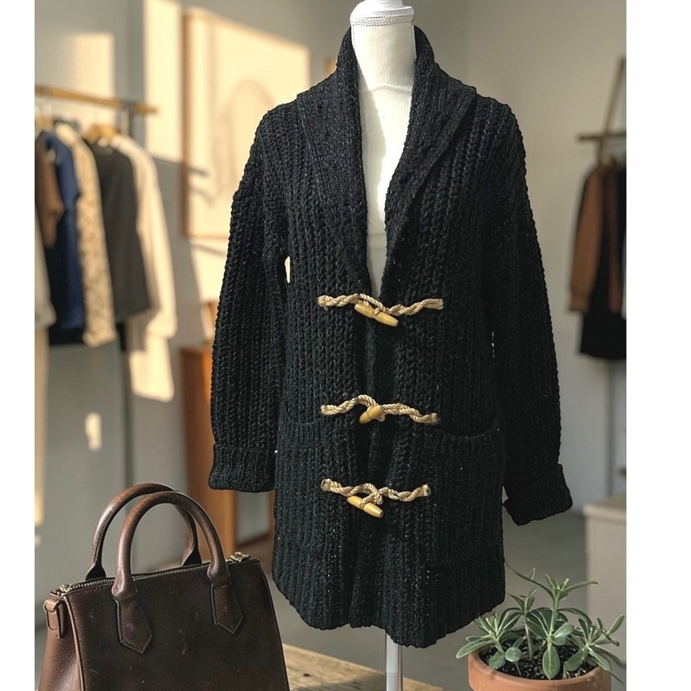 Ralph Lauren Denim & Supply Navy Chunky Knit Toggle Cardigan XS